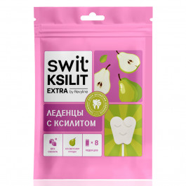Леденцы на палочке Swit by Revyline Ksilit Extra Груша, 8 шт.