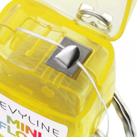 Зубная нить вощеная Revyline floss mini, полиэстер с бамбуковым углем, 15 м, желтая